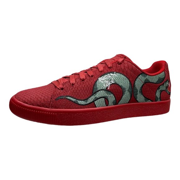 puma clyde red snake